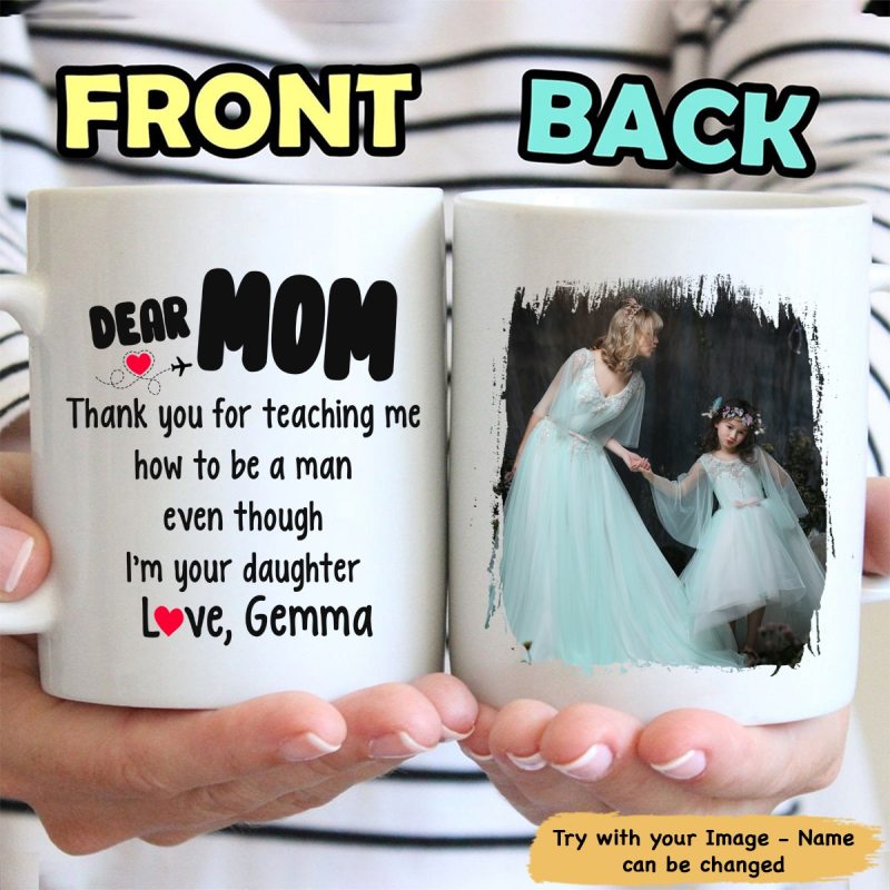 Thanks For Teaching Me – Personalized Custom Coffee Mug – Mother’S Gifts For Mom