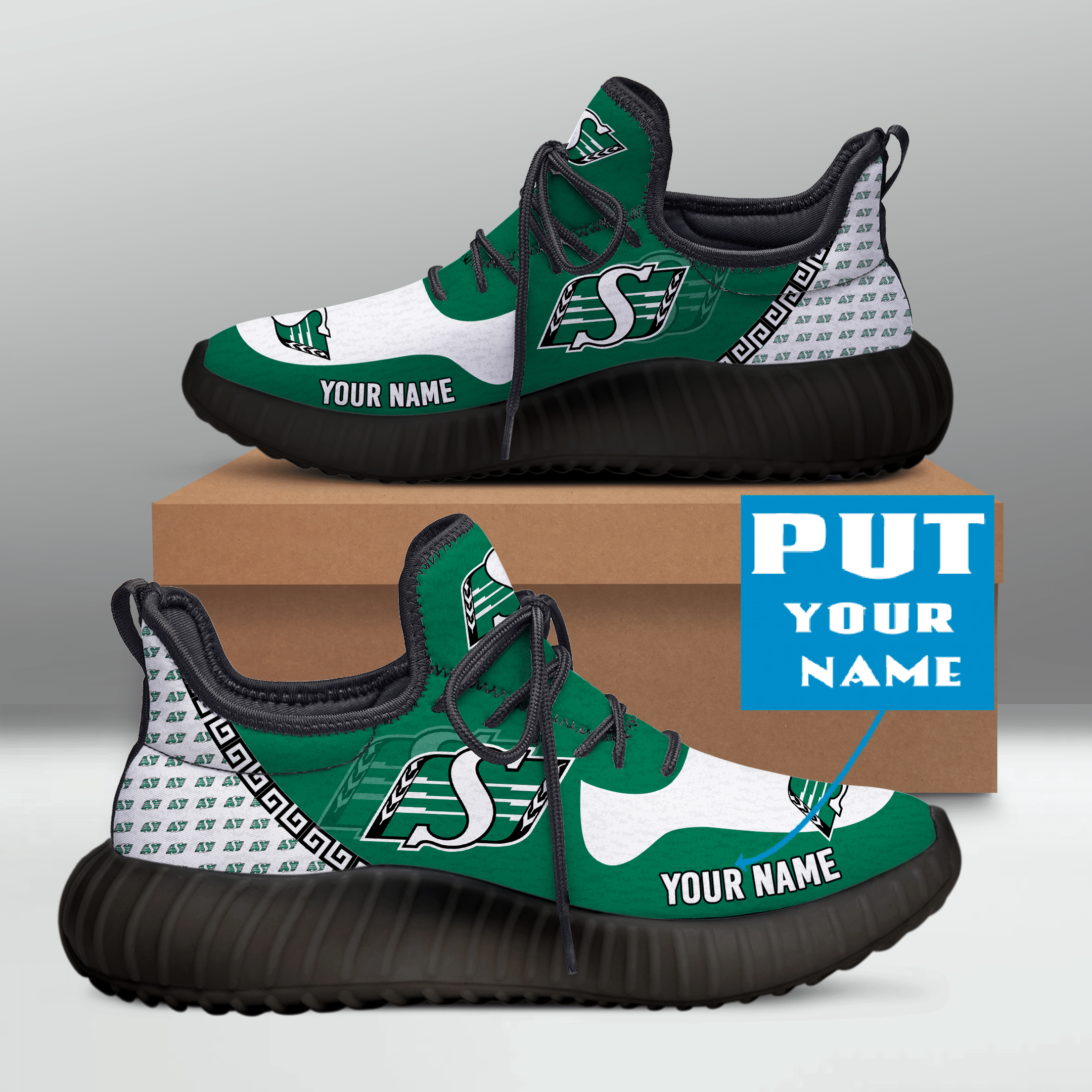 Saskatchewan Roughriders Custom Name Yz Shoes – V11