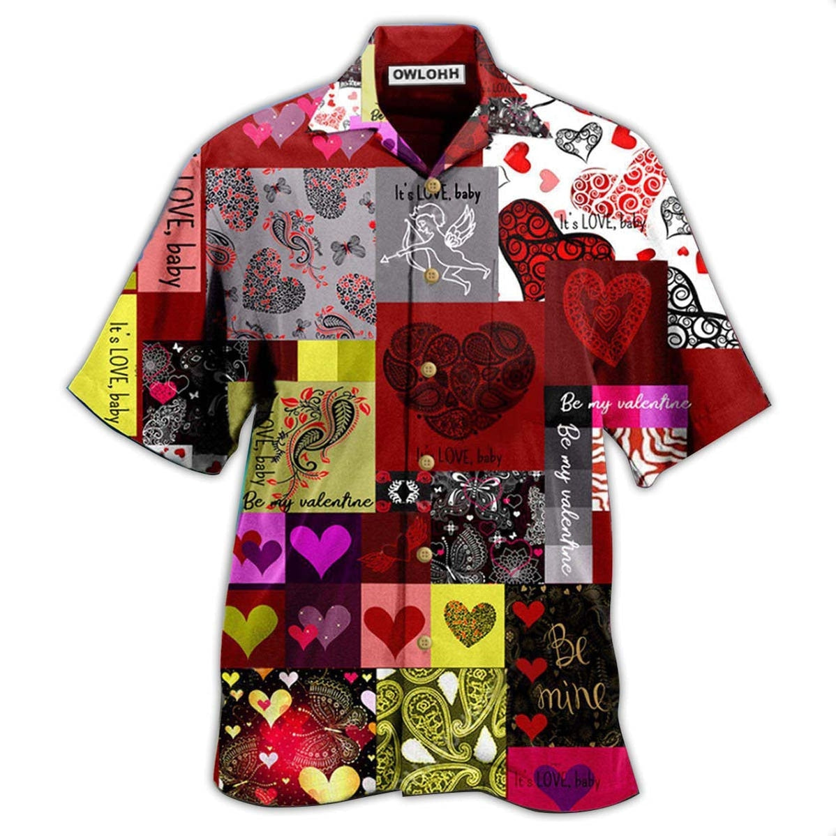 Valentine Beautiful Heart Paisley Hawaii Shirt Ha69290