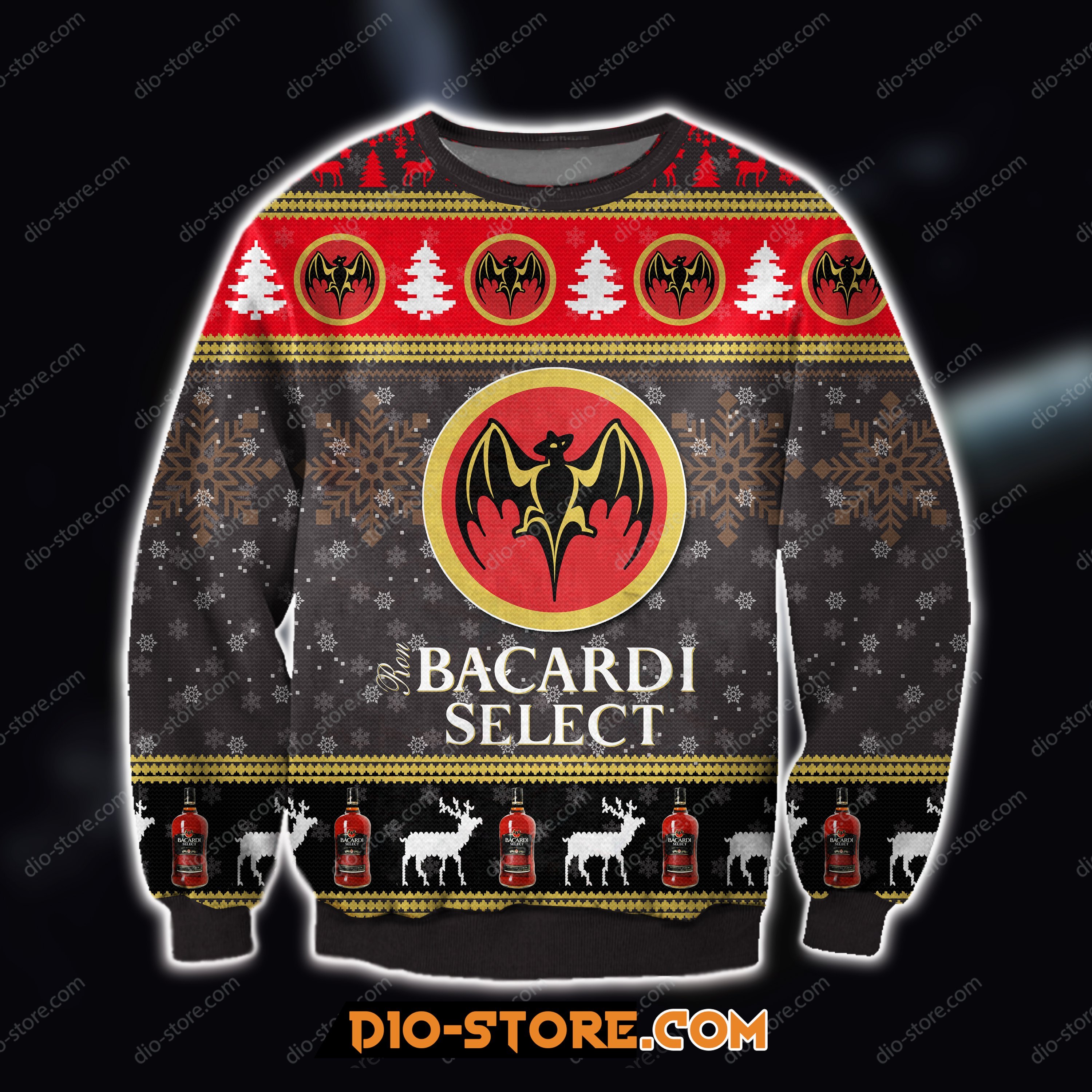 3D All Over Print Bacardi Select Rum Wine Ugly Christmas Sweater Hoodie All Over Printed Cint10299