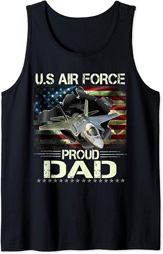 Vintage Proud Dad US Air Force Flag T Shirt – USAF Tank Top