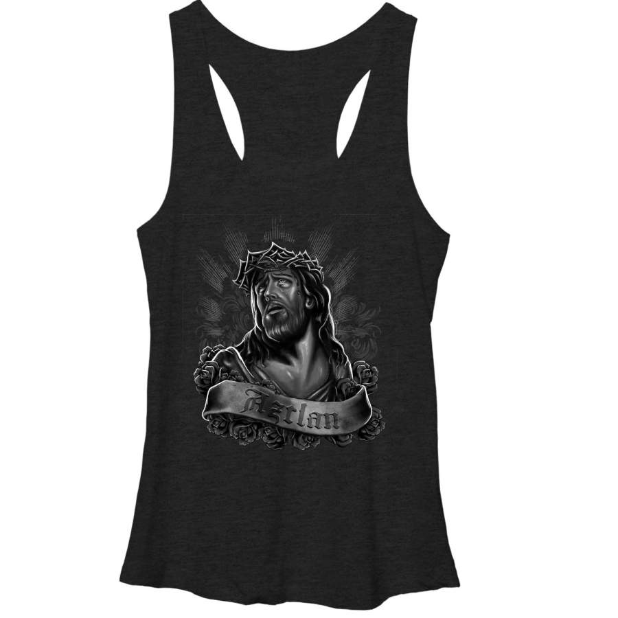 Aztlan Women’s Cristo  Racerback Tank Black Heather S