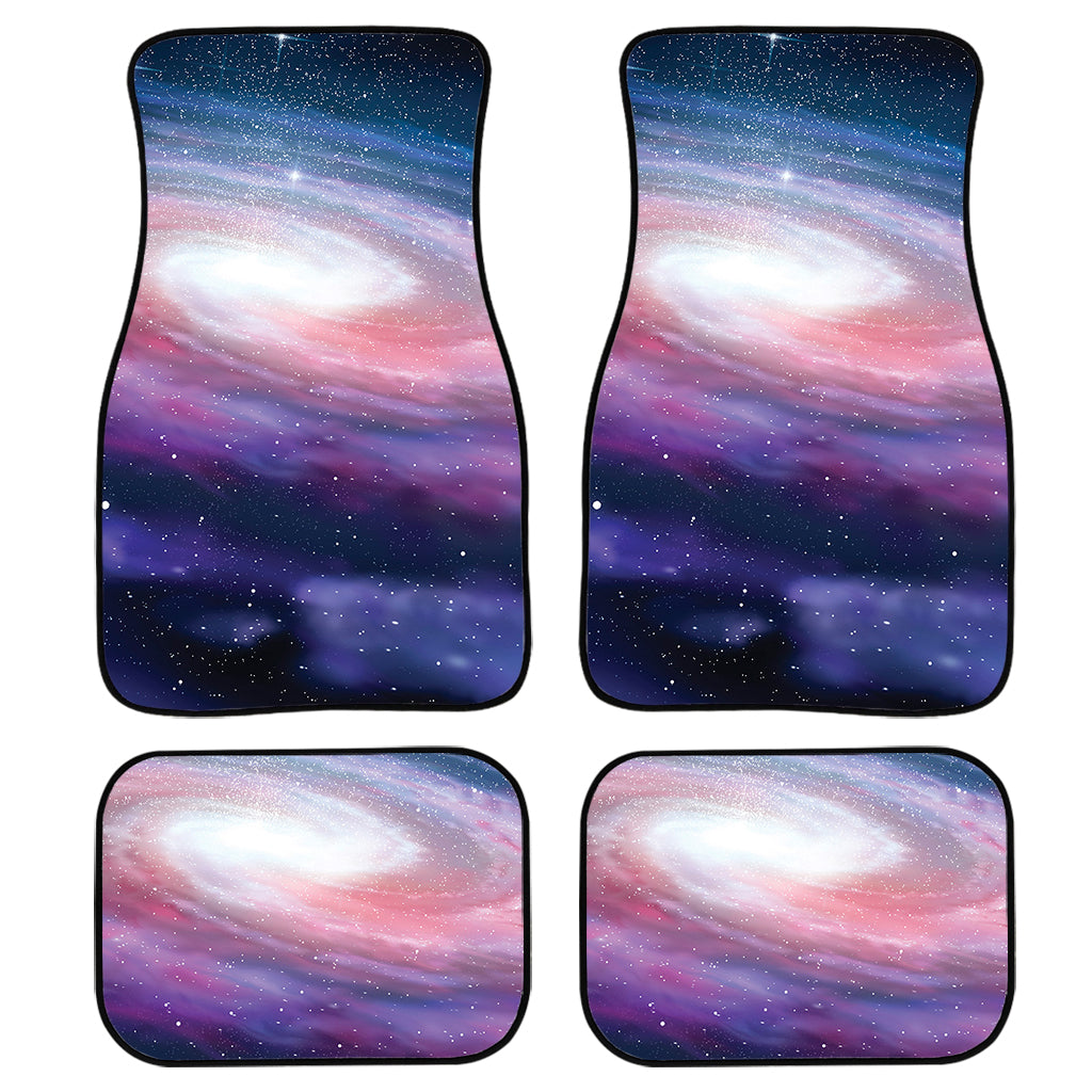 Spiral Milky Way Print Front And Back Car Floor Mats, Front Car Mat