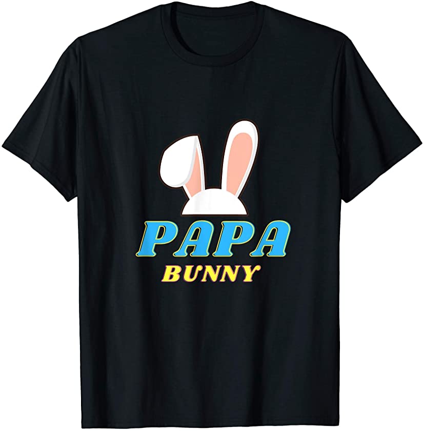 Mens Papa Bunny Pregnancy Announcement T-Shirt