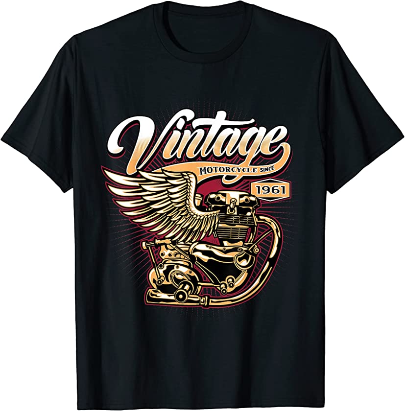 Vintage since 1961 birthday motorcyclist biker T-Shirt