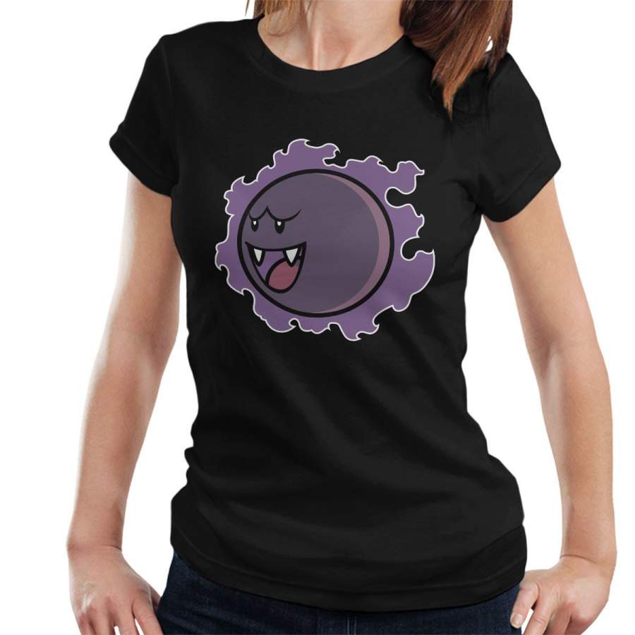 Pokeboo Pokemon Mario Ghost Ghastly Women’s T-Shirt