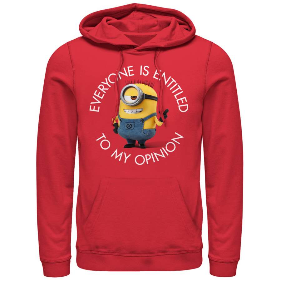 Despicable Me Men’s Minion My Opinion  Lightweight Hoodie