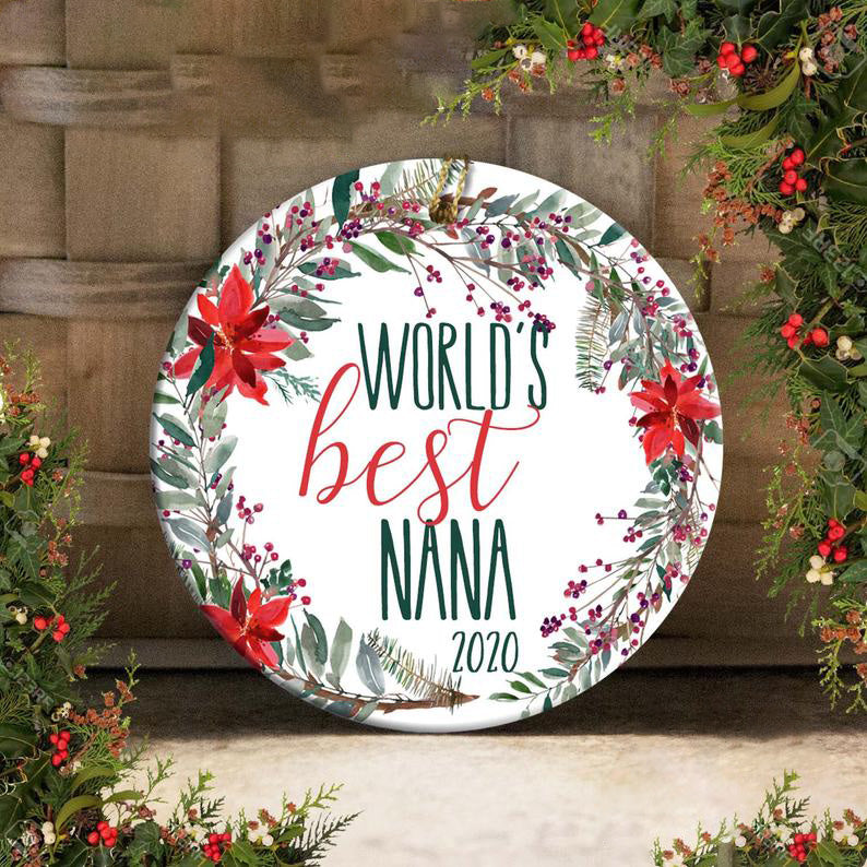 World’S Best Nana Christmas Ornament Nana Ornament Gift For Nana Gift For Grandma Gift For Mimi Custom Oma Mimi