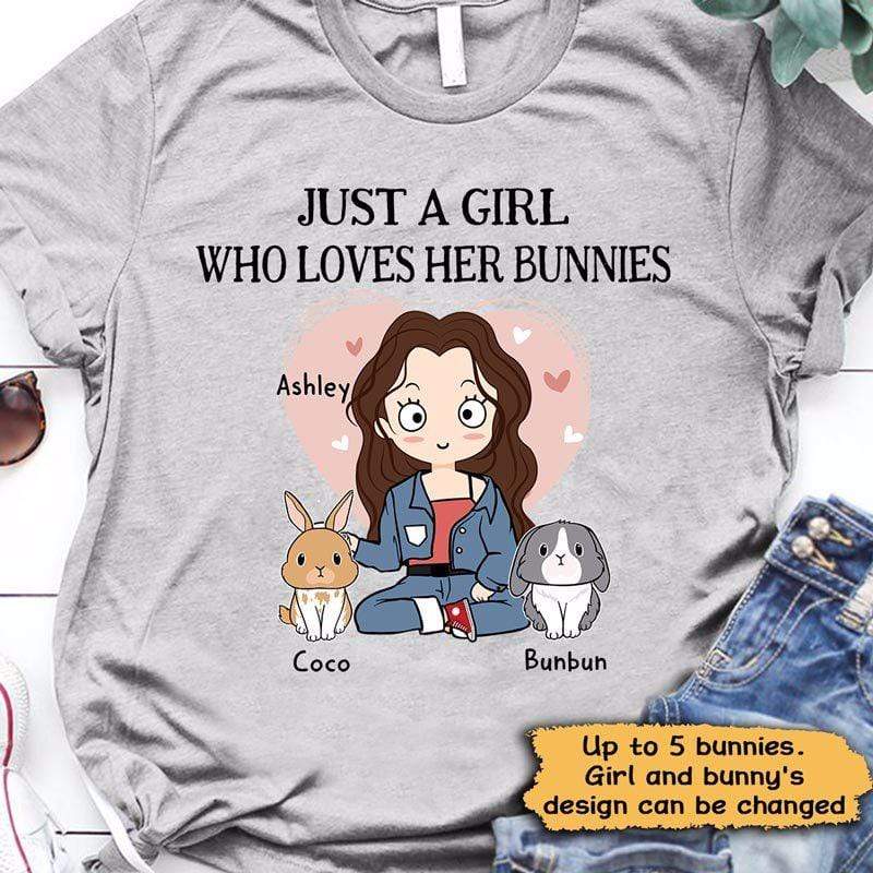 Just A Girl Who Loves Her Bunny Personalized Shirt