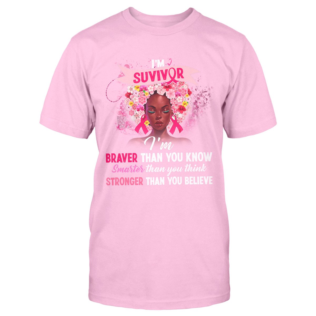 Breast Cancer Awareness Black Girl Ez07 1109 Classic T-Shirt