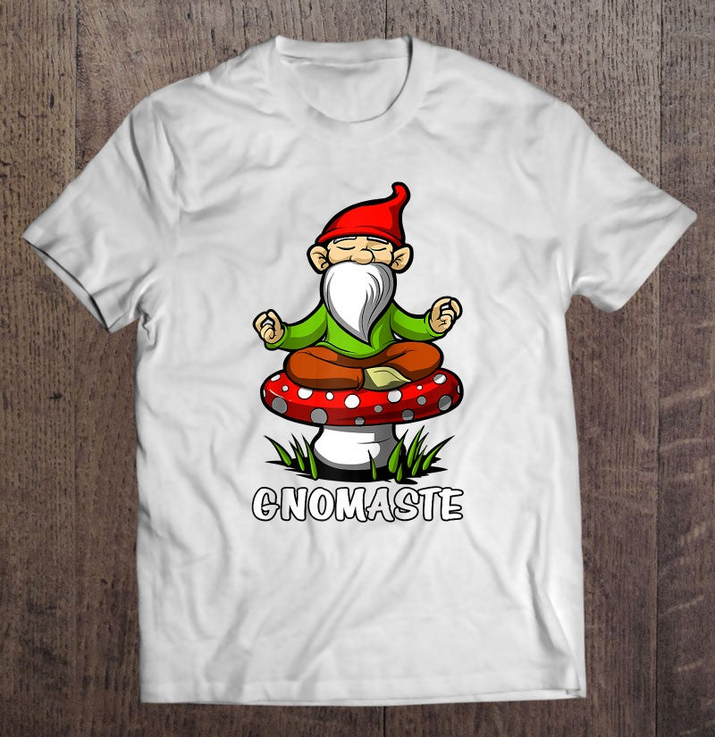 Gnomaste Yoga Garden Gnome Zen Meditation Hippie Namaste Raglan  Tee