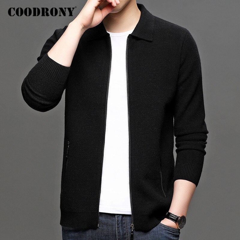 COODRONY Brand Cardigan Men Fashion Streetwear Sweater Coat Men Autumn Winter New Arrival Thick Warm Wool Cardigans Pocket C1197 alx