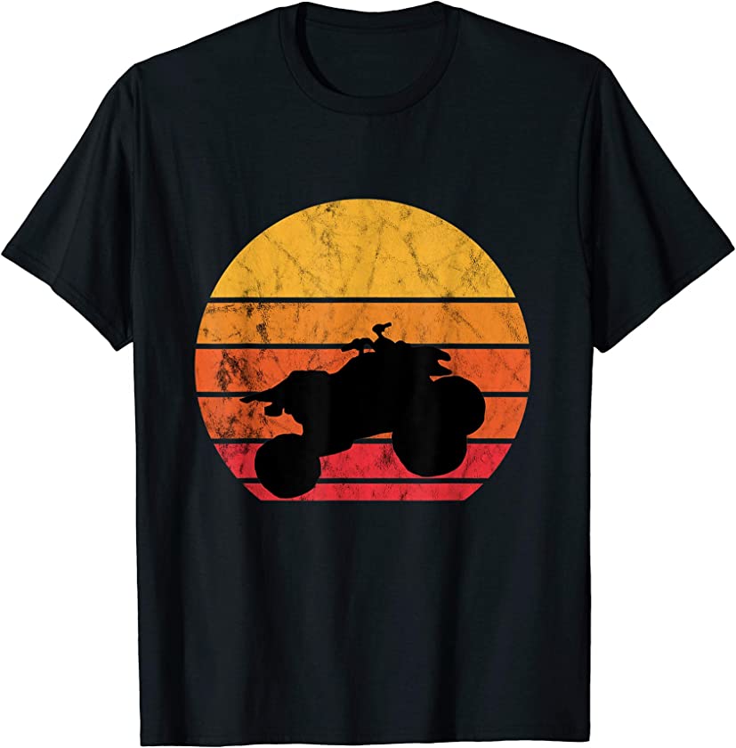 ATV Quad Retro Vintage Sunset Four Wheeler Biker Motorcycle T-Shirt