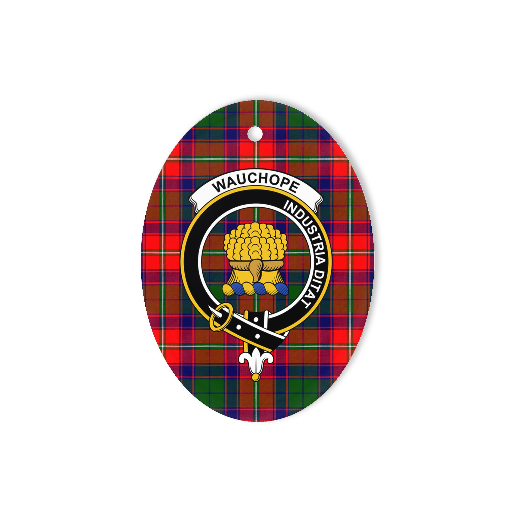 Wauchope Scottish Clan Plaid Ornament Gift. Christmas Tree Ornament Wauchope Clan Tartan Ornament Great Christmas Ornaments Gift Oval Ornament