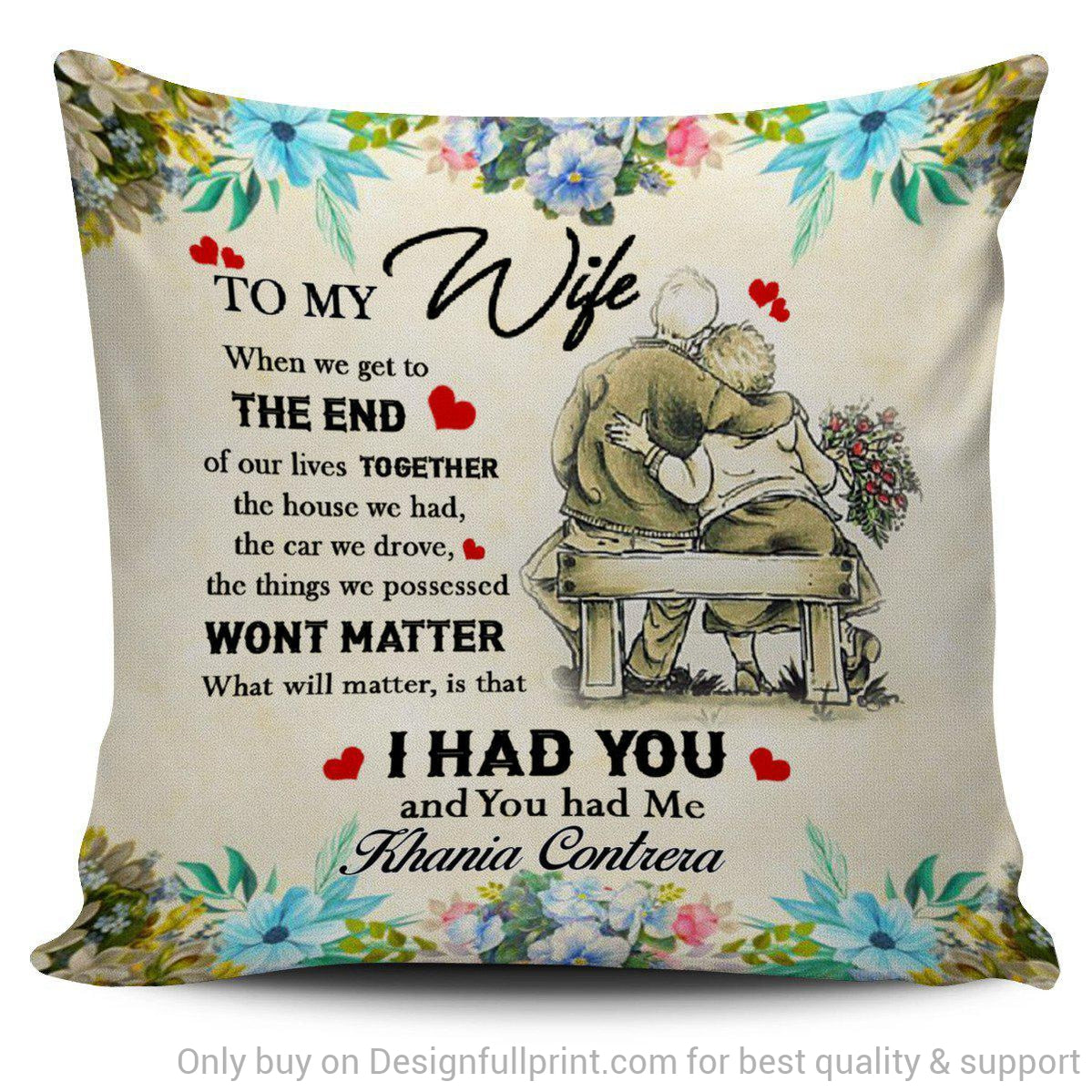 Couple To My Wife Personalized Pillow Valentine Gift For Her Valentine Gift For Her First Valentine Gift For Girlfriend Best Valentine Gift For Gf