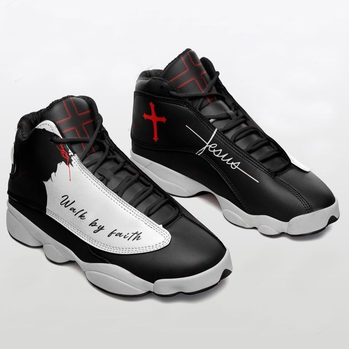 jesus walk by faith air jordan 13 13 personalized shoes sport sneakers jd13 sneakers personalized shoes design