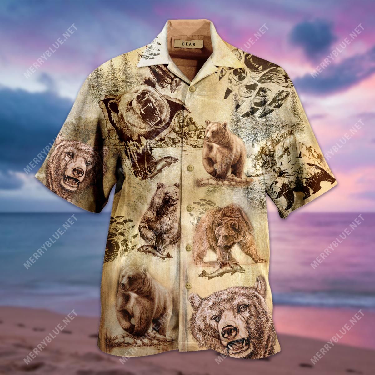 Amazing Happy Bears Aloha Hawaiian Shirt Colorful Short Sleeve Summer Beach Casual Shirt For Men And Women