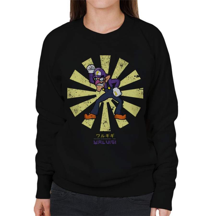 Waluigi Retro Japanese Super Mario Women’s Sweatshirt