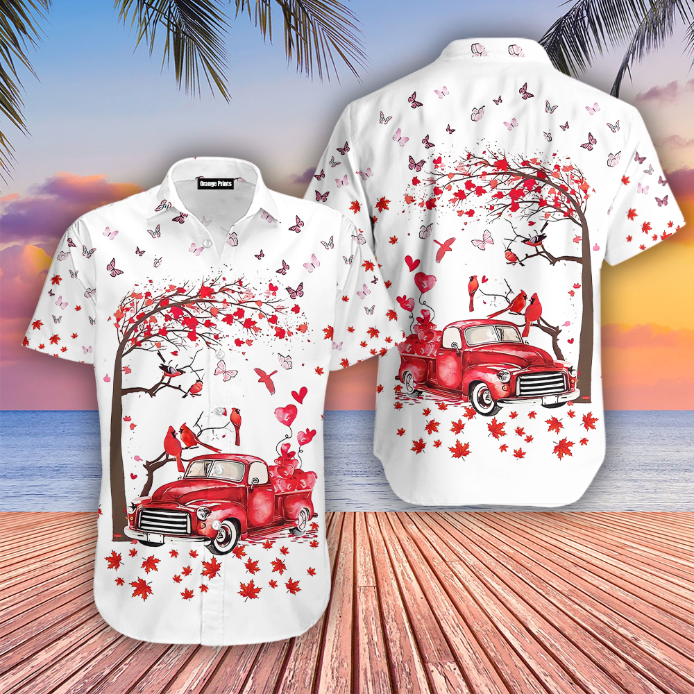 Red Truck Under Tree Hawaii Shirt For Men Women Adult Ha884