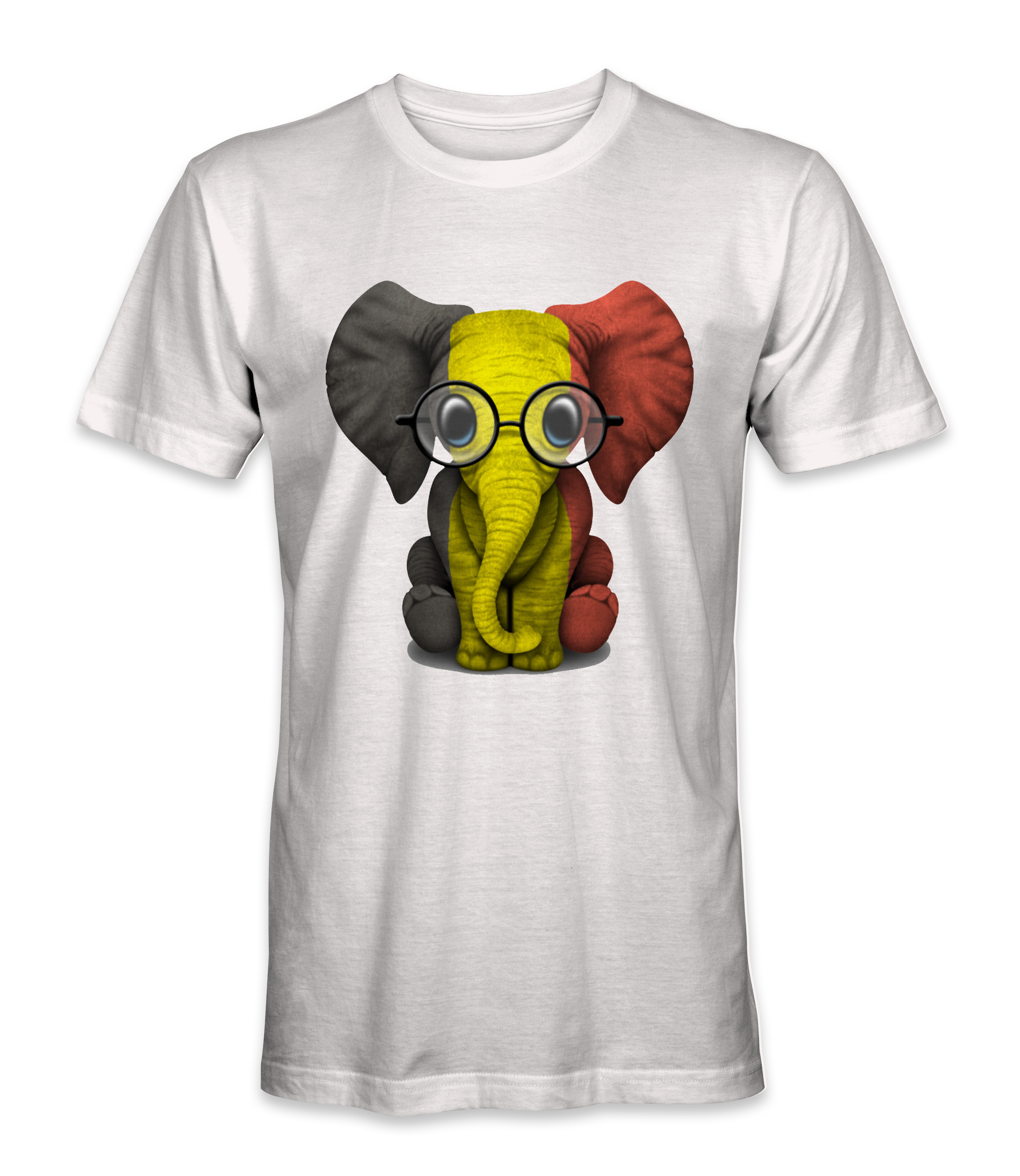 Belgium Country Flag On An Elephant T-Shirt