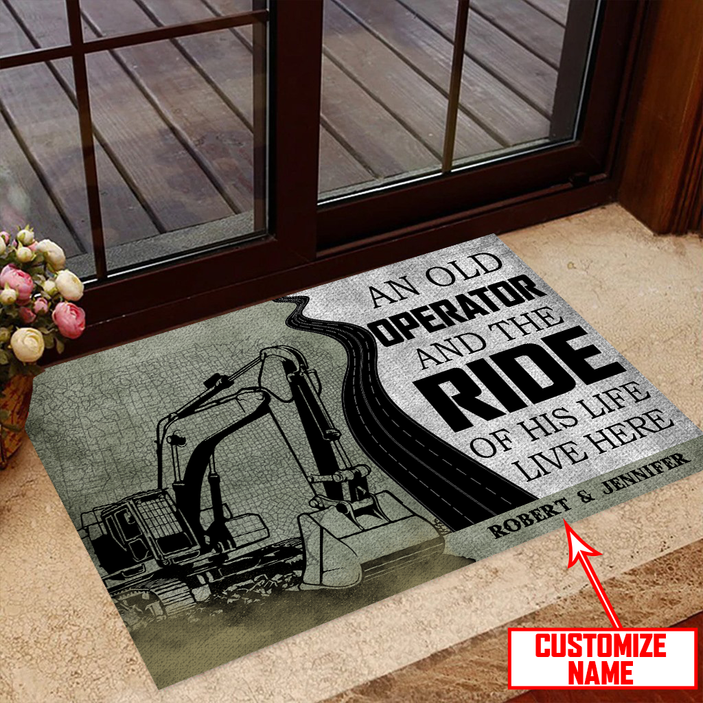 Excavator 3D All Over Printed Doormat