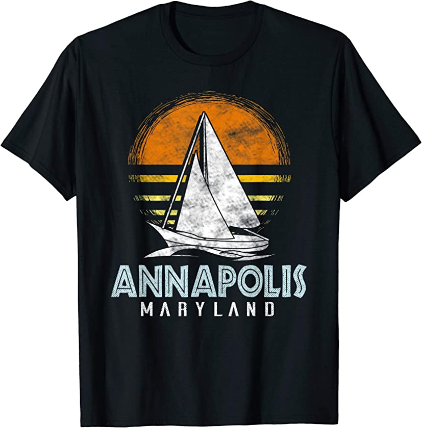 Vintage Nautical Boat Design – Annapolis Maryland Yacht Club T-Shirt