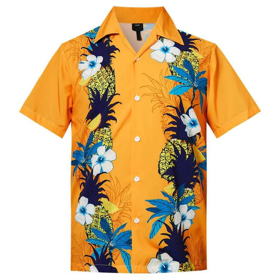 Hawaii Yellow Shirts Floral Printing Ha31538