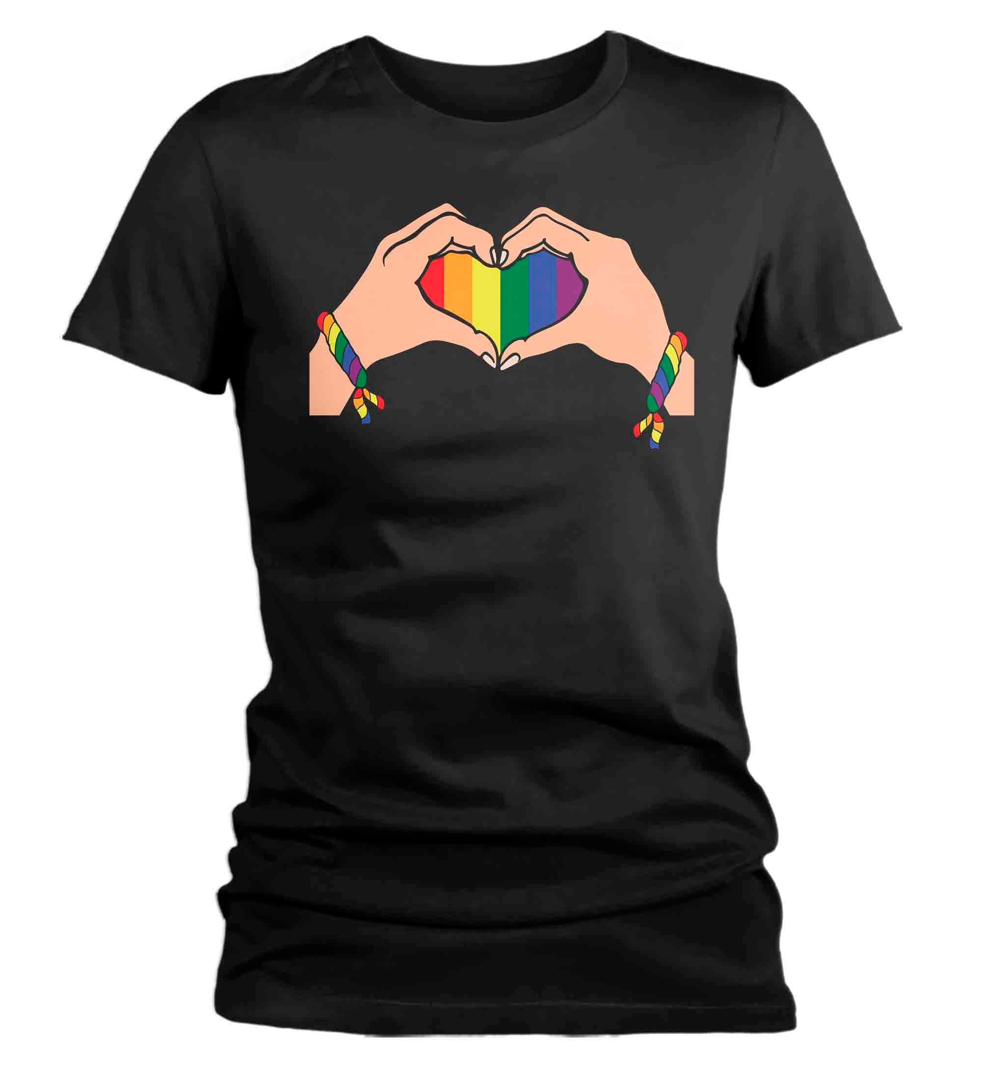 Women’S Ally Lgbt T Shirt Lgbt Support Shirt Friends Heart Hands Best Friends Shirts Inspirational Lgbt Shirts Gay Support Tee Ladies