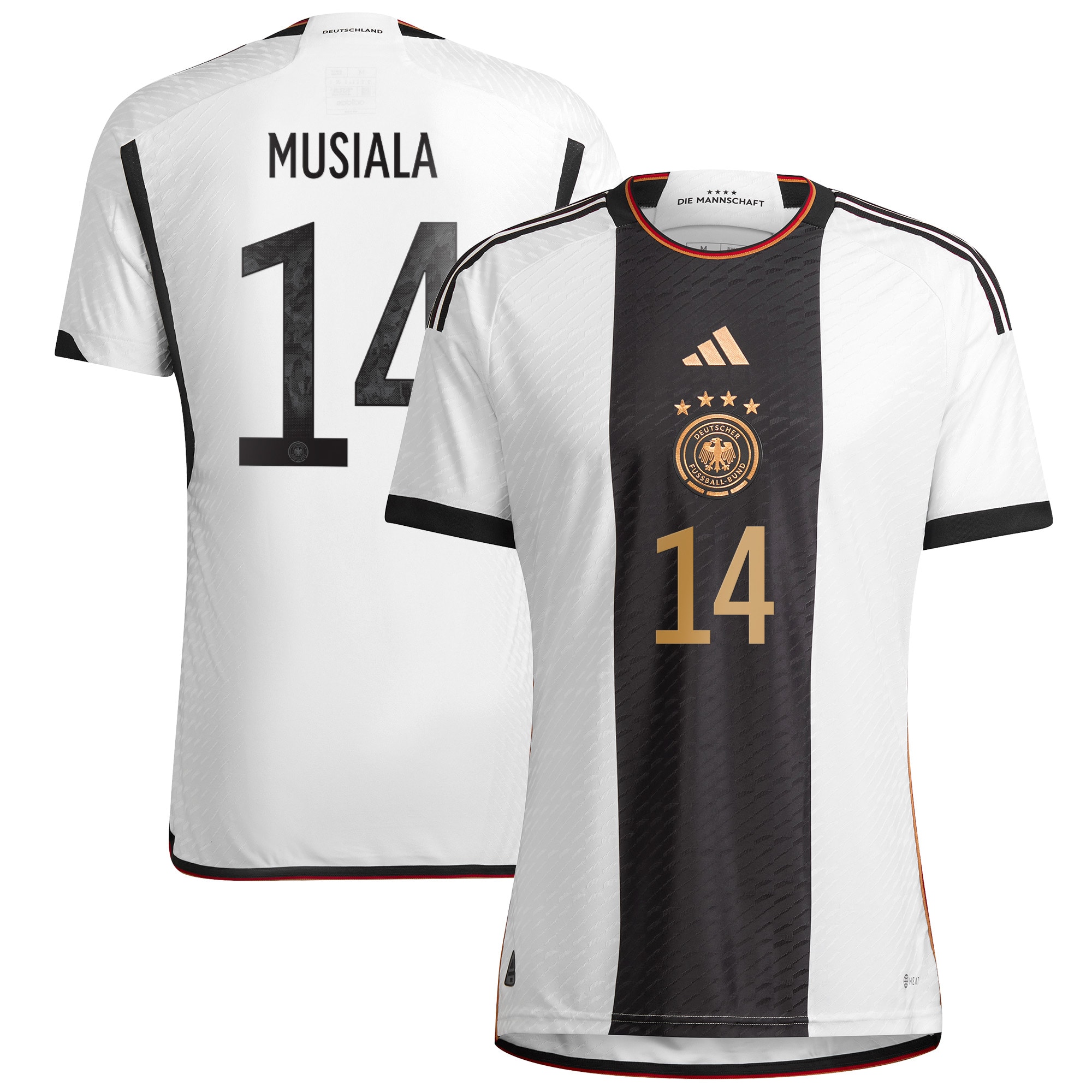 Jamal Musiala Germany National Team 2022/23 Home Authentic Jersey – White