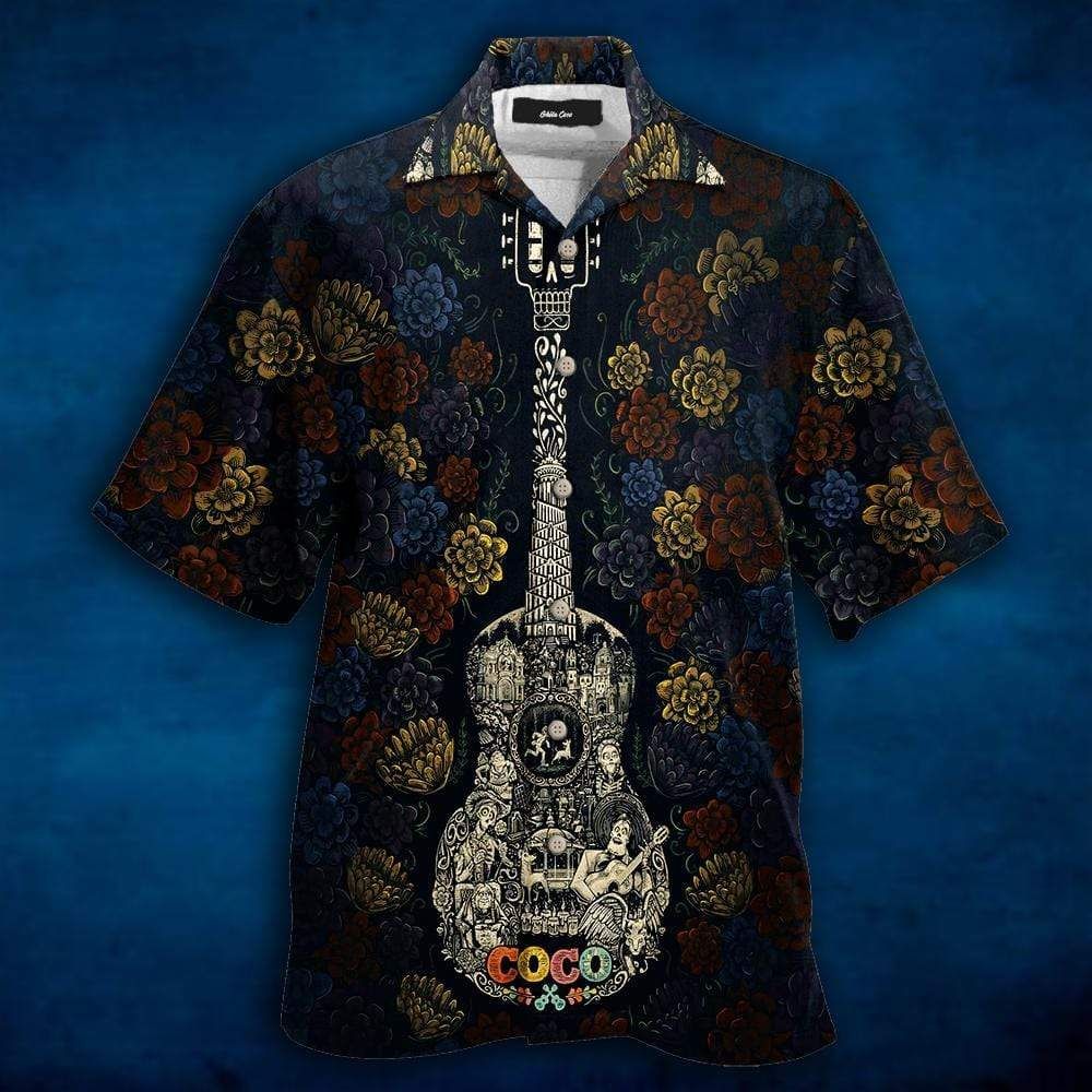 Shop Guitar Coco Art Spruce Hawaii Unisex Aloha Shirts Dh Ha68719