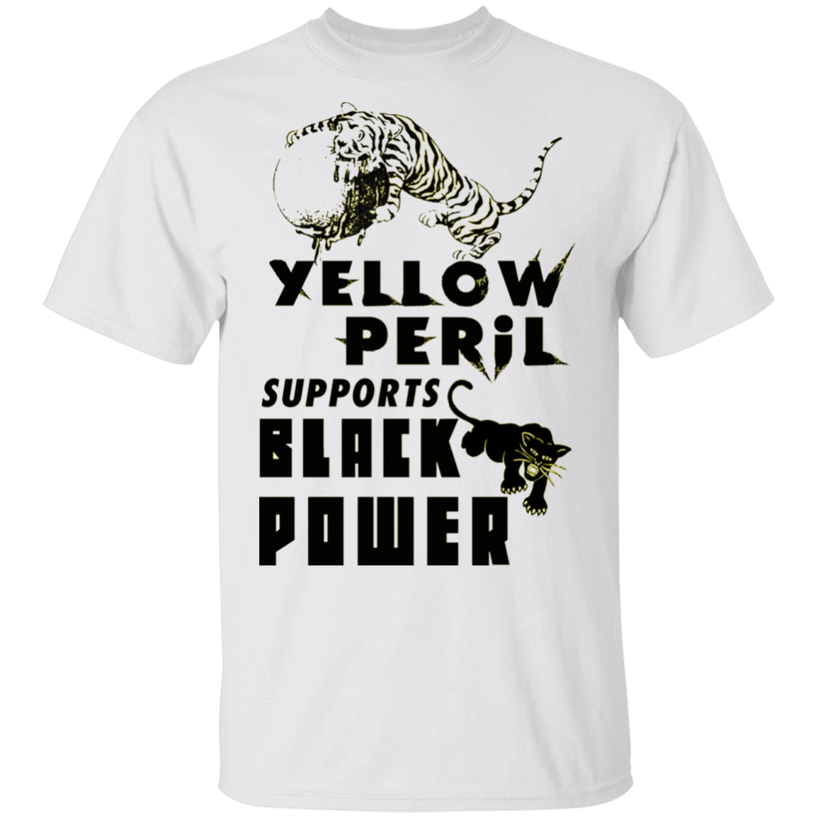 High quality Yellow Peril Support Black Power Shirt Stop AAPI Hate Asian For Black Lives T-shirt