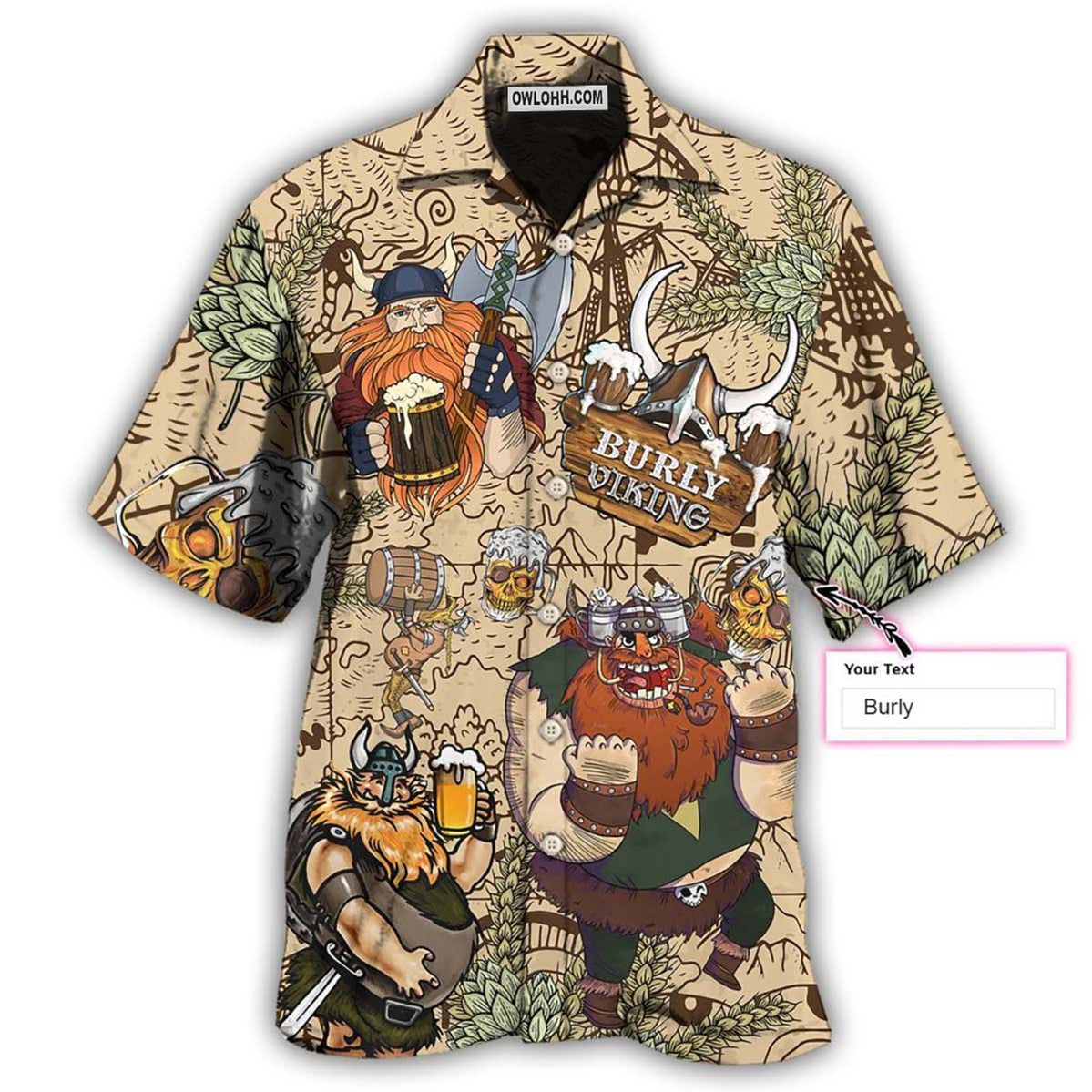 Viking Victory Style Personalized – Hawaiian Shirt  – Owl Ohh