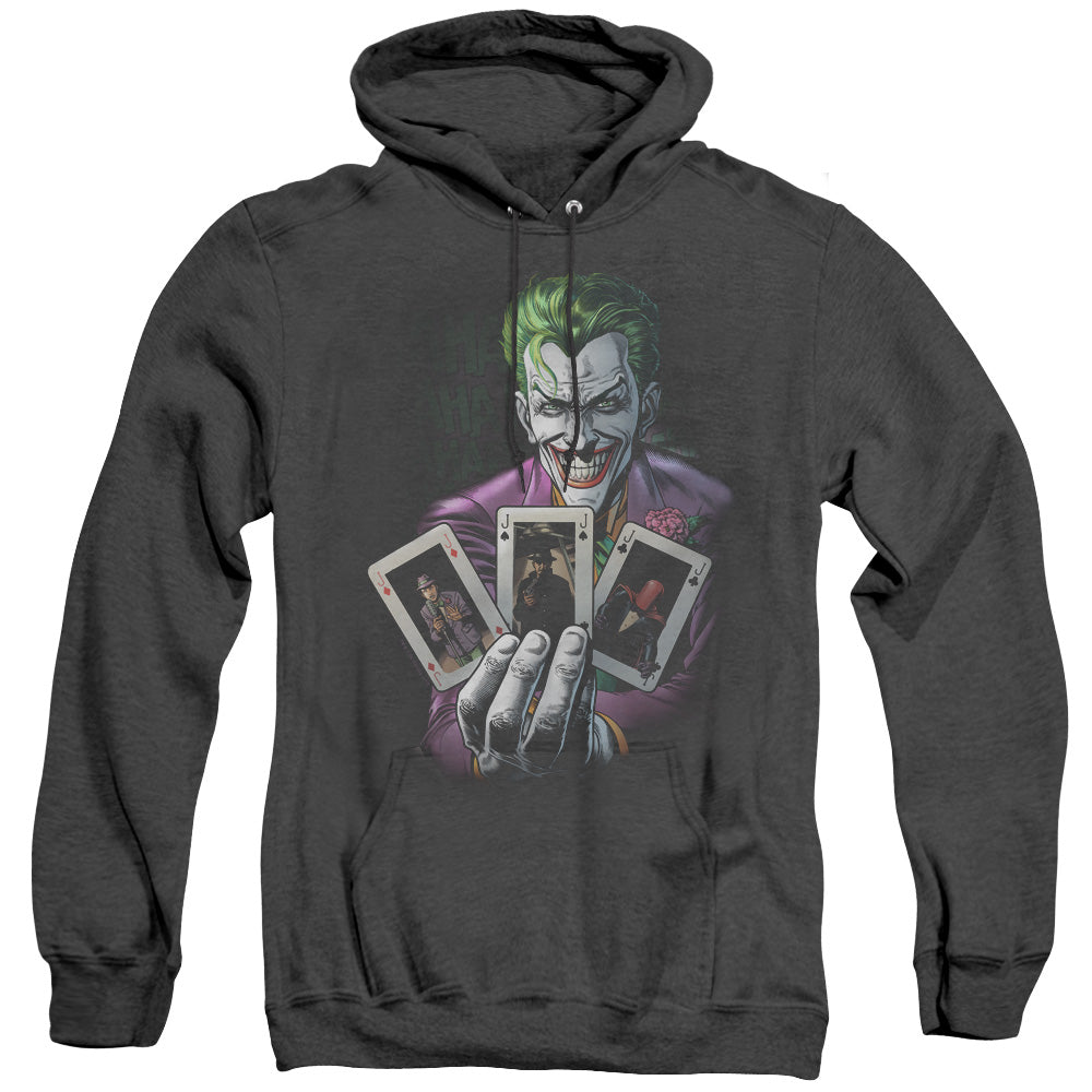 Batman 3 Of A Kind Heather Mens Hoodie Black