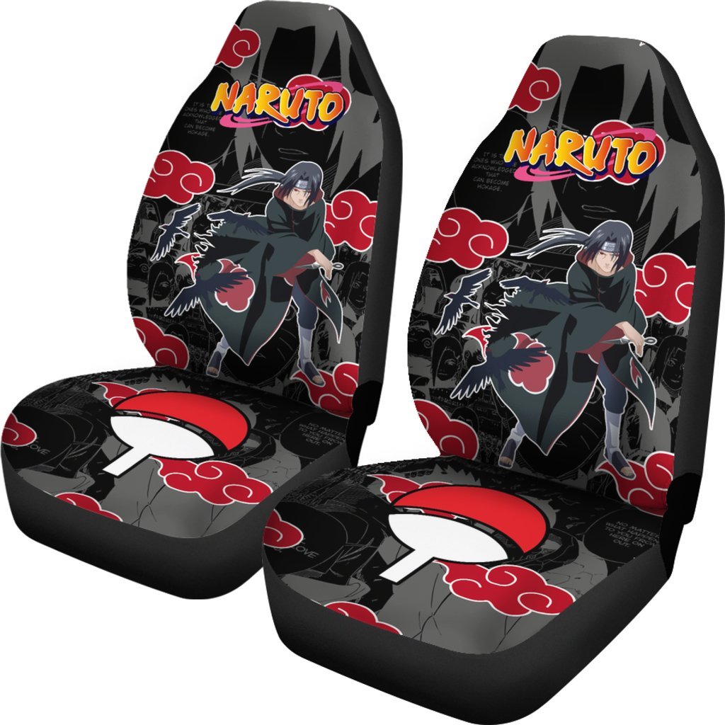 Akatsuki Itachi Car Seat Covers Custom Naruto Anime Car Accessories