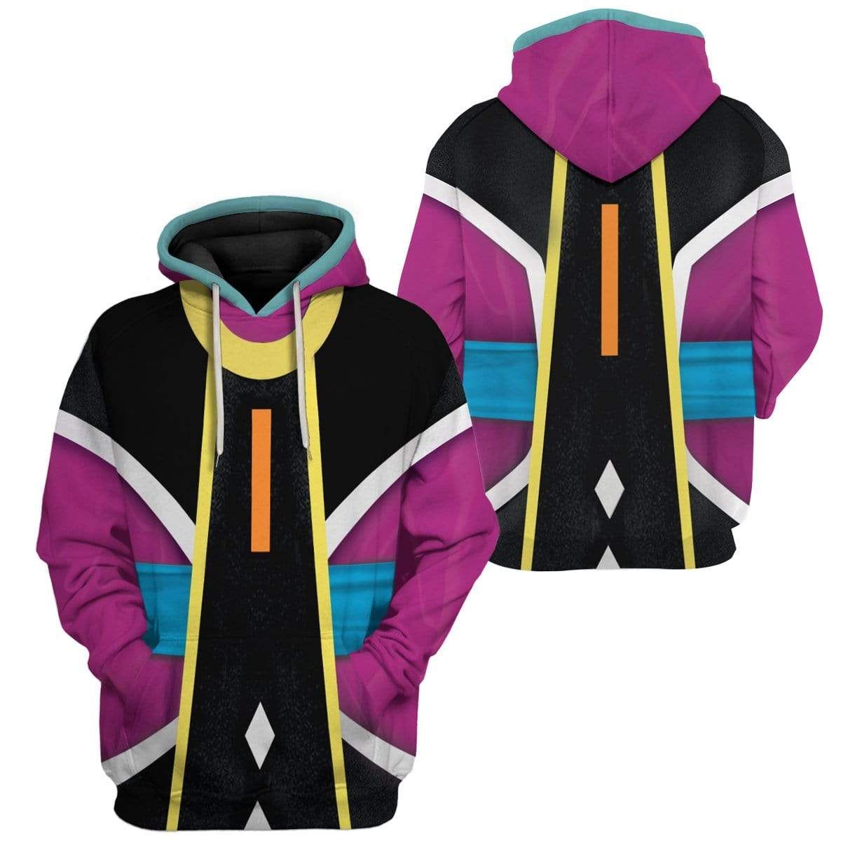 Dragon Ball Shirt Whis The Guide Angel Costume Purple T-Shirt Anime Fan Hoodie Adult Full Print