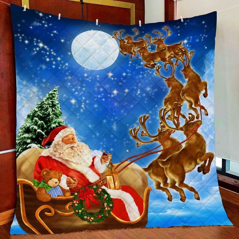 Merry Christmas Santa Claus Quilt Blanket – Corethermax