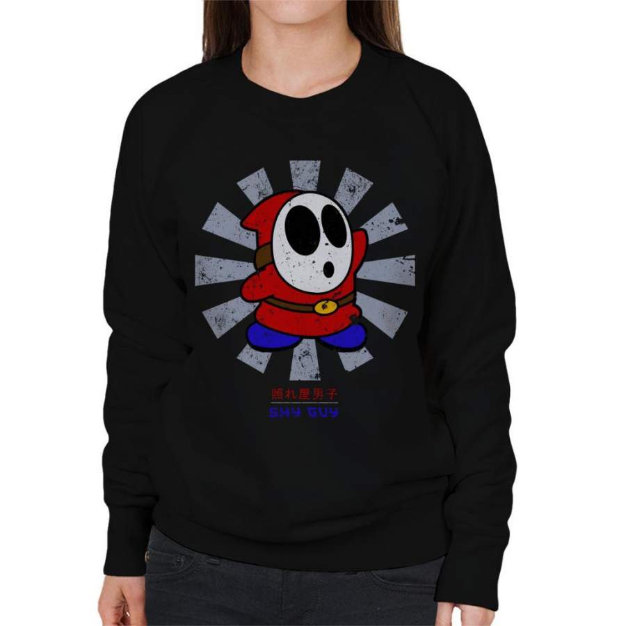 Shy Guy Retro Japanese Mario Women’s Sweatshirt