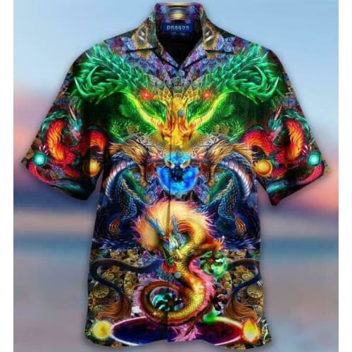 Colorful Dragon Armor Hawaii Lover Hawaii Shirt For Men Women Ha12731