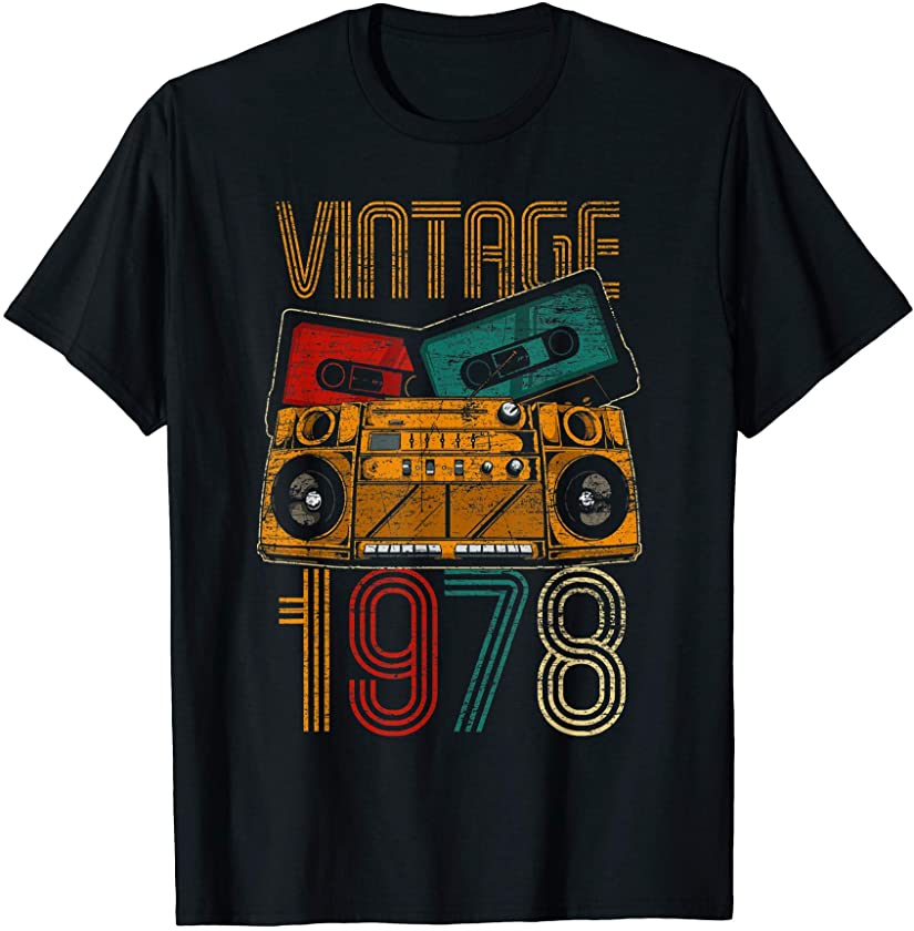 43rd Birthday Gifts – Years Old Vintage 1978 T-Shirt