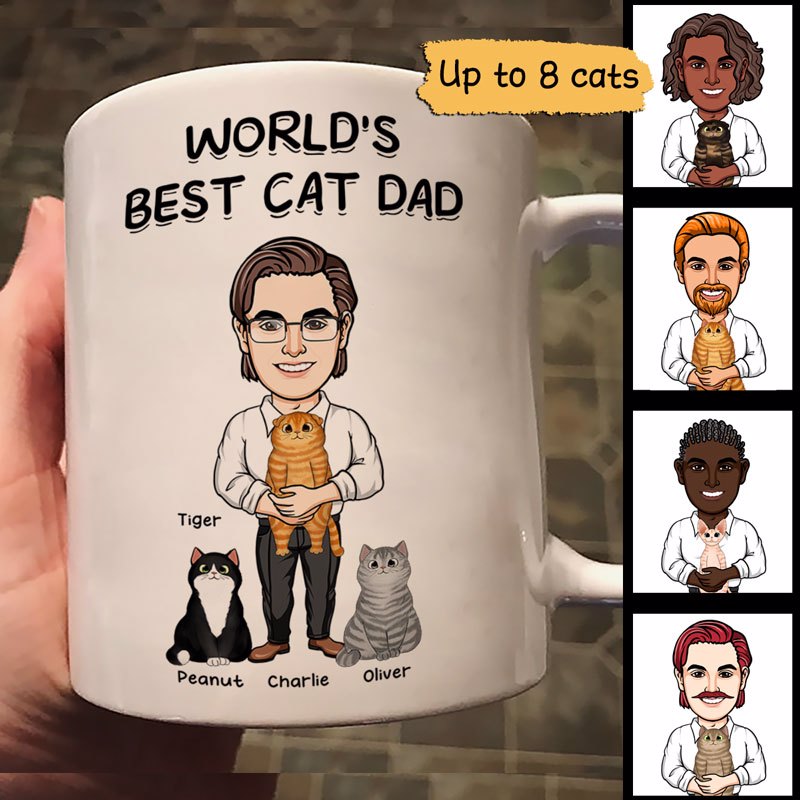 Purrsonal Cat Servant Caricature Personalized Mug