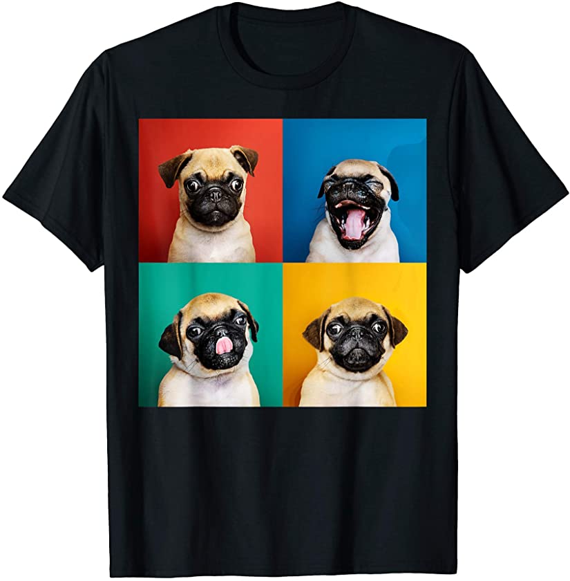 Pug Puppy Portrait Photos Carlino for Dog Lovers T-Shirt