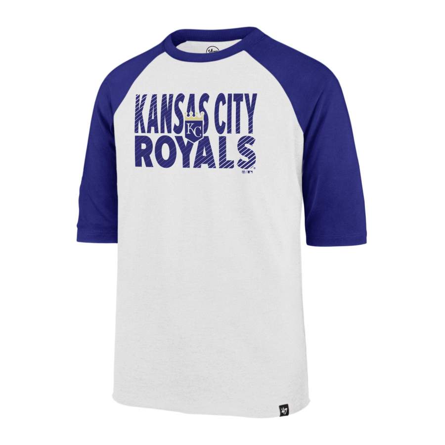 KANSAS CITY ROYALS FAST TRACK ’47 SUPER RIVAL RAGLAN TEE KIDS