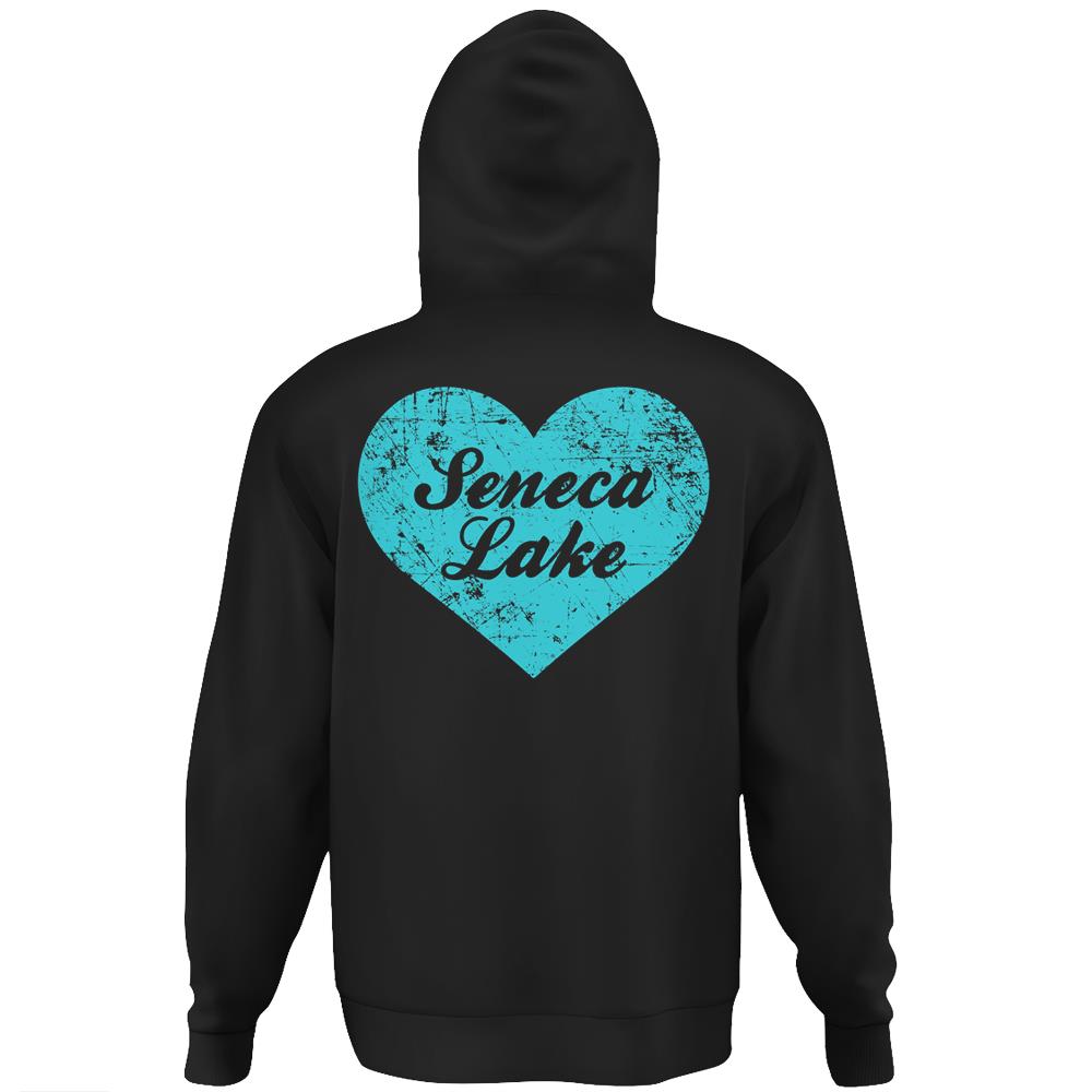 I Love Seneca Lake Shirt, New York Camping Gift Hoodie Print On Back