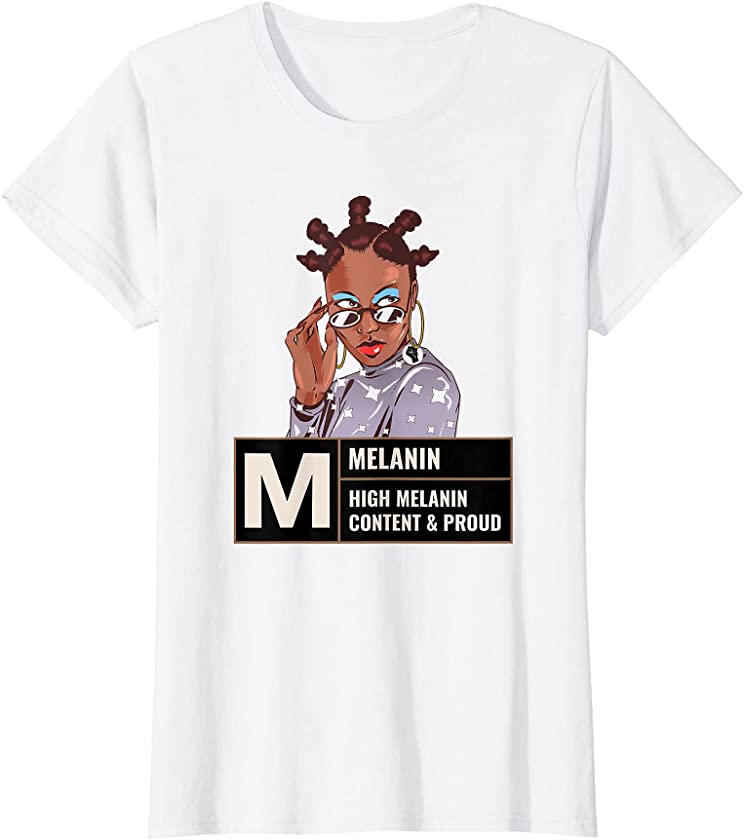 Womens Juneteenth Melanin Content Pride Celebration T-Shirt