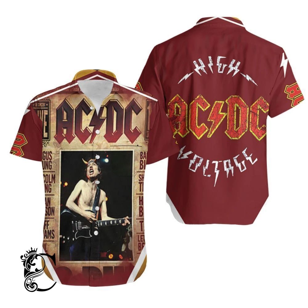 Beach Shirt Acdc No Bull Hawaiian Shirt- Chillicothemall