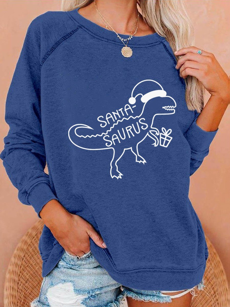 Women’S Christmas T-Rex Funny Sweatshirt