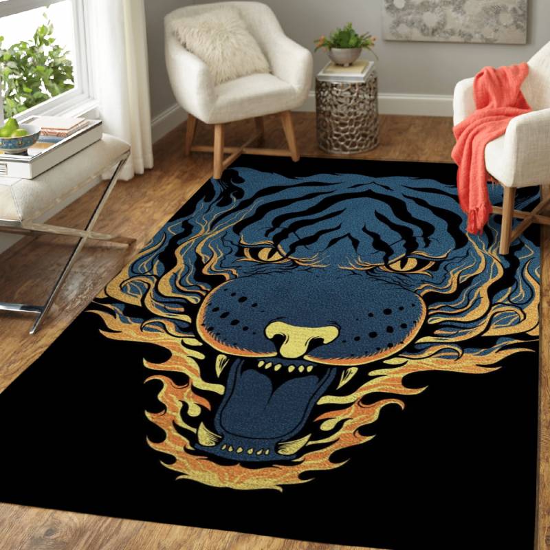 Tiger Fire – Animals Area Rug Carpet