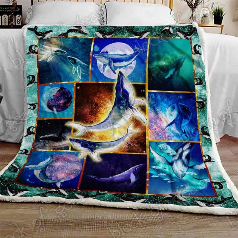 Galaxy Whale JQQ1481 Fleece Blanket