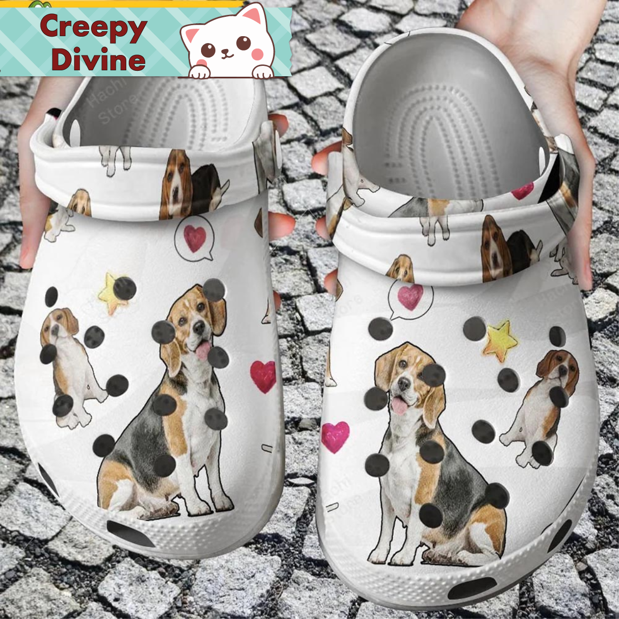 Beagle Love Dog Clogs