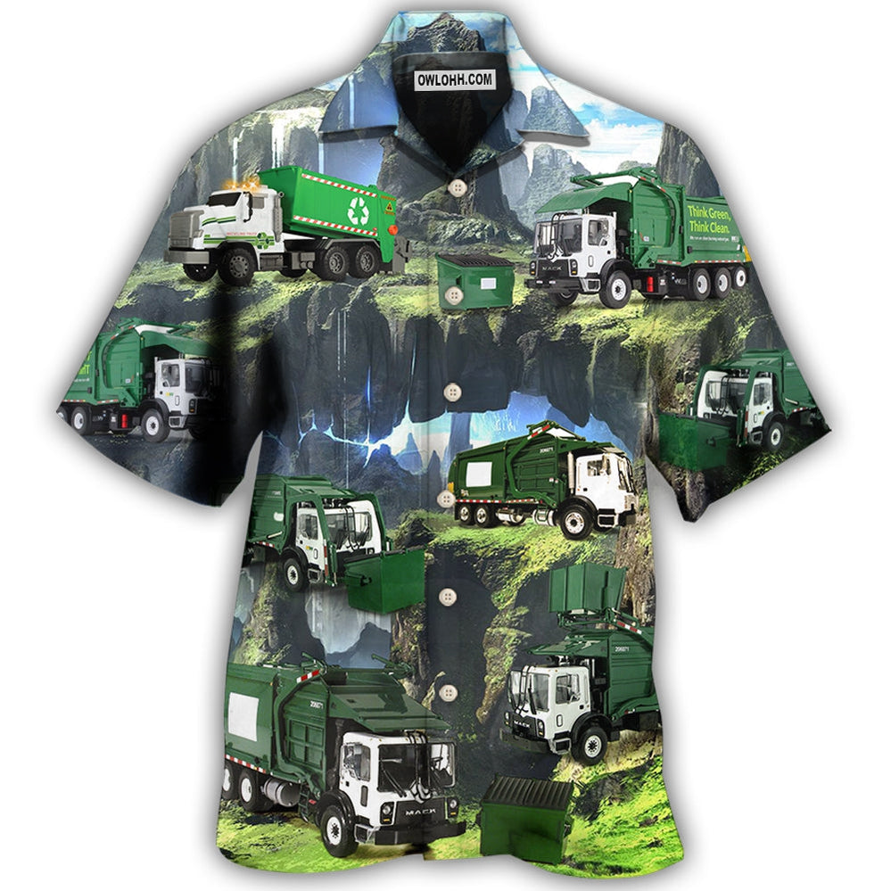 Truck Us Waste Collector Style – Hawaiian Shirt – Owl Ohh